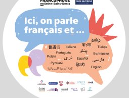 Stickers créé pour le dispositif "Ici on parle français, et..."